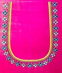 Yellow and pink Pochampally pure ikkat handloom saree