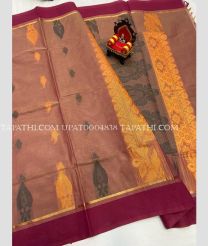 pink and yellow colour uppada cotton sarees with All over Buttas design - UPAT0004838