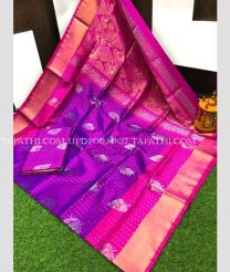 purple and brown colour uppada pattu sarees with All over design - UPDP0024827
