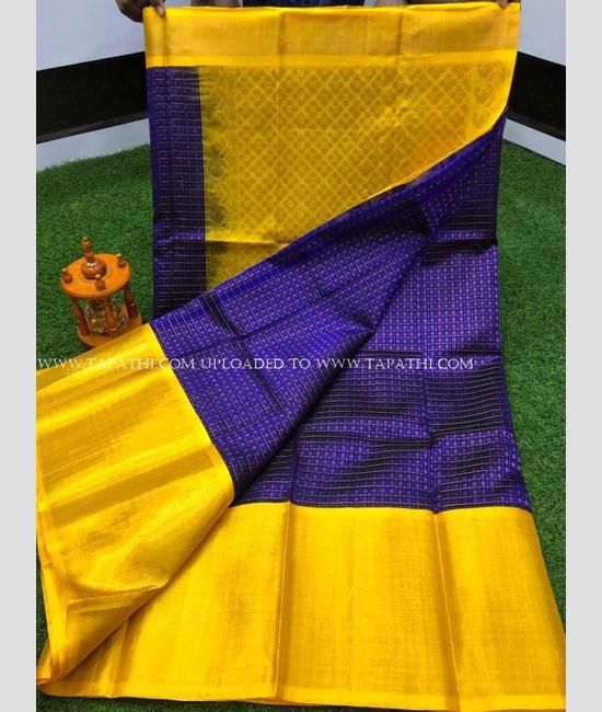 Silk Land Purple Woven Saree With Unstitched Blouse