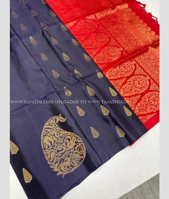 Red Color Kanchipuram Saree With Rich Silver Weave Patterns | CV107