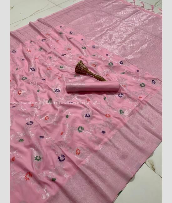 bridal baby pink silk saree design 2024 - Shankaransilks