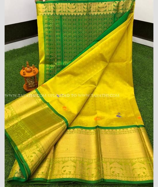 Green color Softy Kubera Wedding Wear Pattu Sarees at Rs.2100/Piece in  surat offer by Bond Print