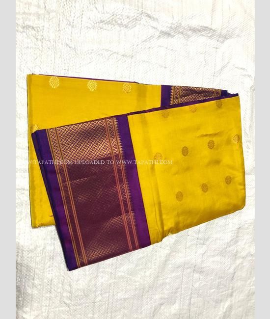 Silk Sarees : Mustard yellow soft lichi silk jacquard weaving ...