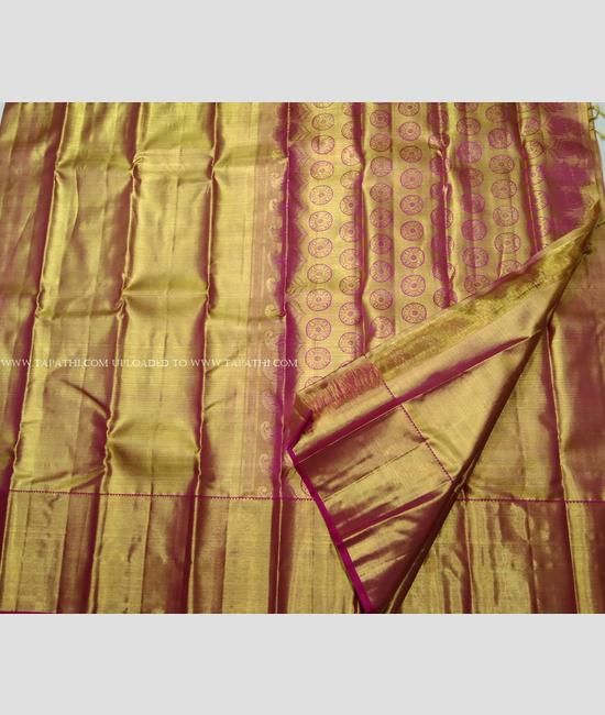 Buy Glamorous Golden Zari Woven Kanjivaram Silk Traditional Saree - Zeel  Clothing