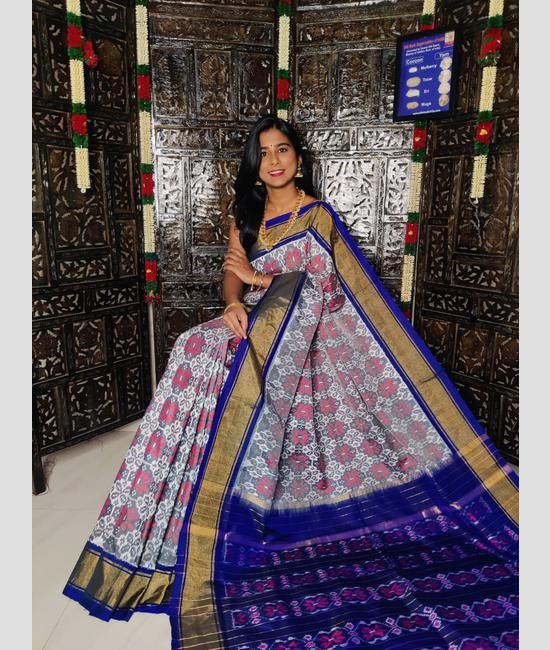 Pochampally Ikkat silk sarees designer pochampally ikkat silk saree with All over Ikkat design online from weavers PIKP0032133