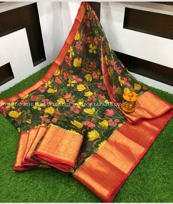 Red Kanchipuram Silk saree dvz0001622 - silk saree blouse designs 2021 -  Dvanza.com