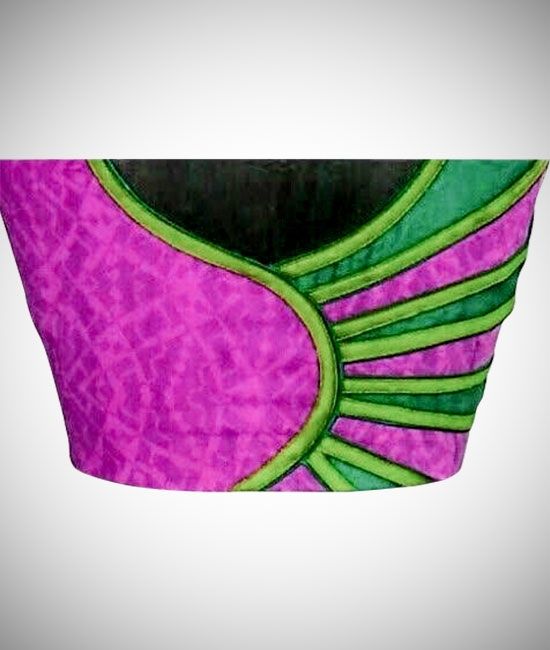 Blouse sleeve best sale patch work design
