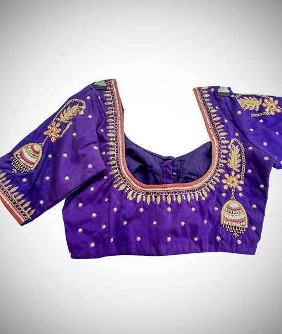 Jhumka maggam best sale work designs