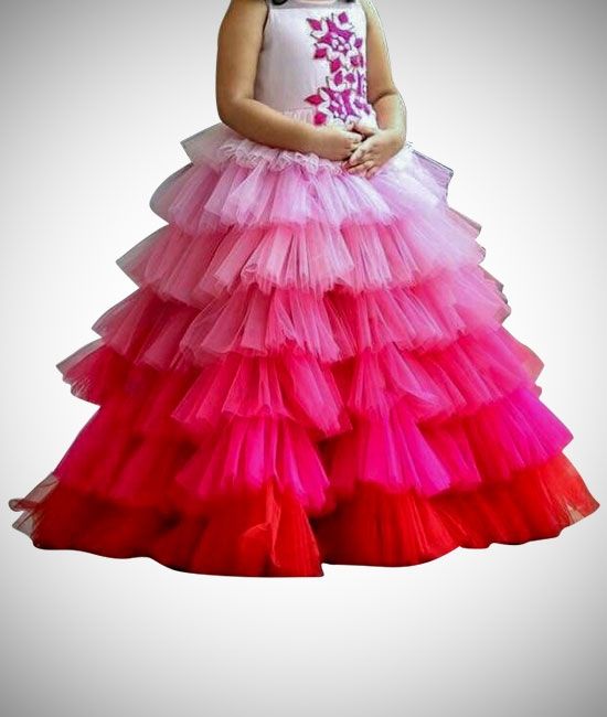 Buy Many Frocks Kids Pink Printed Gown for Girls Clothing Online @ Tata CLiQ-thanhphatduhoc.com.vn