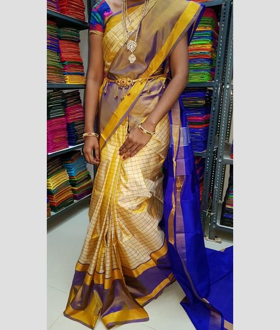Designer Kuppadam Kanchi Pletu Border Saree – FashionVibes