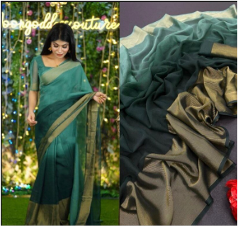 Linen Sarees with Printed Designs